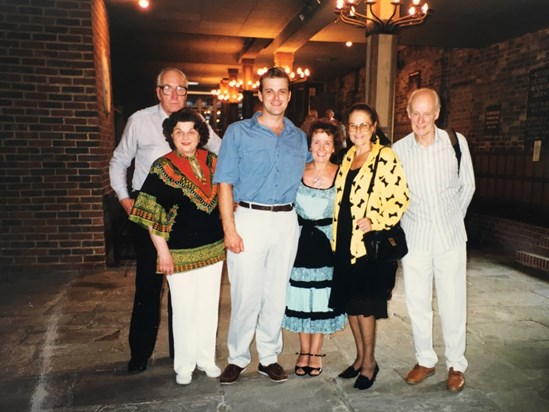 Eileen with Christopher Ventris, the opera singer with his parents Dick & Kitty & Cliff & Carol