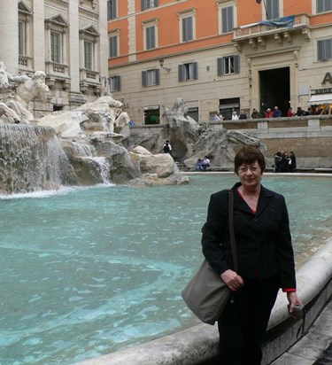Pat at the Trevi Fountain, Rome