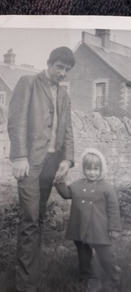 Uncle Alan aged about 17, with my sister Caroline malackey . 