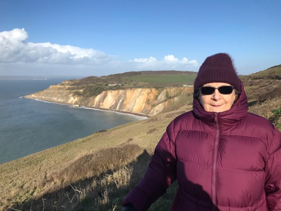 Christa at Alum Bay, Isle of Wight 2021