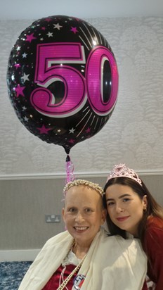 The Queen and her Princess at Gina's Surprise 50th Birthday Party