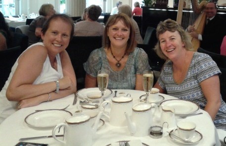 Enjoying afternoon tea with fizzy Eastman Girls together 19 Aug 2014 