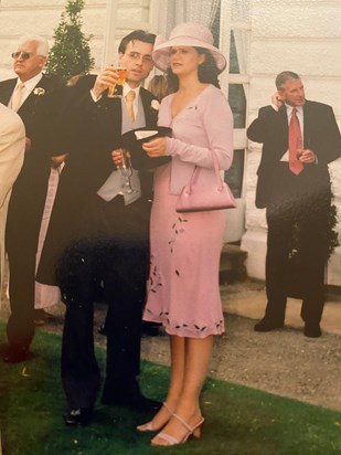 Rich and Voirrey at a wedding 2001