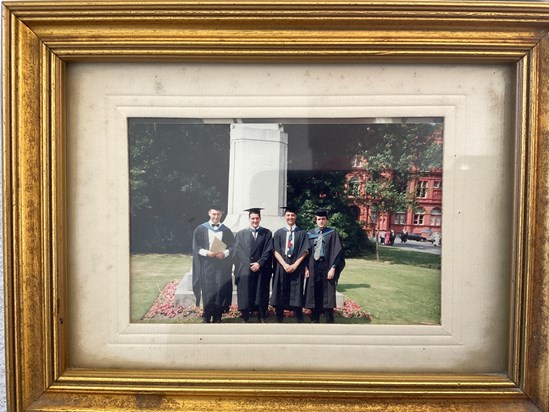 Salford Uni Graduation Day 1994 (L-R) Richard Hewitt, Me, Jon Pearson, Richie.