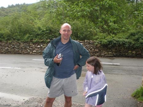 Dave & Lydia at Llyn Mair in North Wales in August 2007 when we went walking. Dewi.