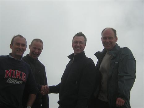 Summit of Sca Fell .... Dave chose an alternative route down, the longest and most difficult!