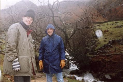 Dave and I in the Lakes walking up Stickle Ghyll - Jan 1993