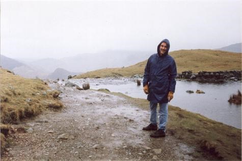 Dave 'at home' by Stickle Tarn at the top of Stickle Ghyll
