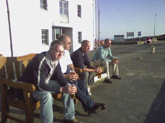 2008 Golf trip to the Isle of Whithorn - The lads chilling out in the evening
