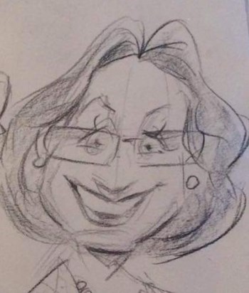 Caricature of Mumma Di from my wedding. God bless. Love from Cathy-la xxx 