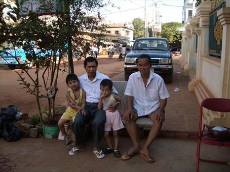 with family in Phnom Penh