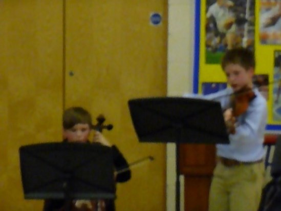 William and Henry performing their duet at the Parlby fesitival.