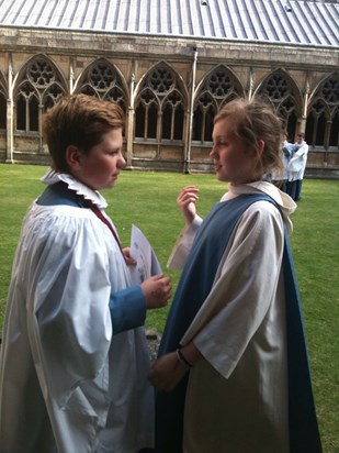 Wills and Georgina - his last day in the choir , sad day !