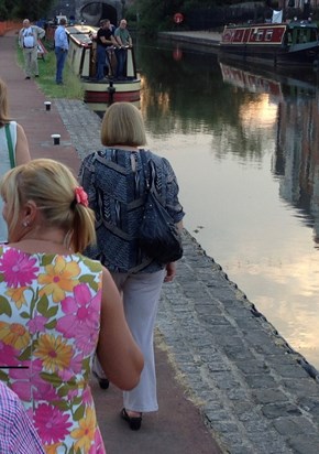 Walking with Alison in Stone July 2013 as she told me what I could and should do to protect dolphins and other fish caught up by unsustainable fishing practices - so typical of her passion and selflessness