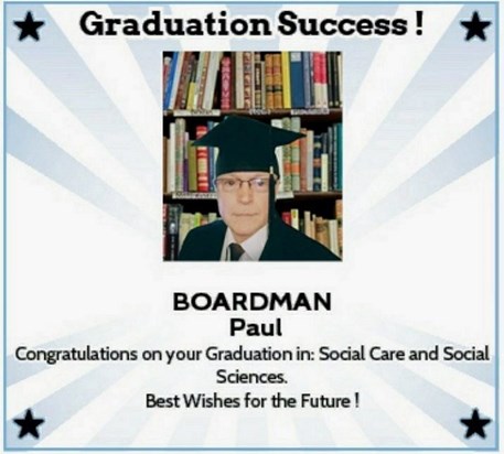 Paul Boardman (Son) Graduation picture. 