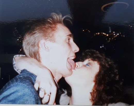 Taken around 1988 on our night clubbing days. The photo always makes me smile as to me it sums up Al and Sylv full of fun, laughter and love. Teresa xxx