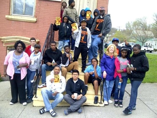 Coach Scott, Albany Troy Knicks, and Club Zoe Volunteers at Earth Day 2013