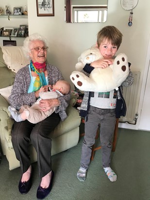 William and Ben with Nanny October 2019