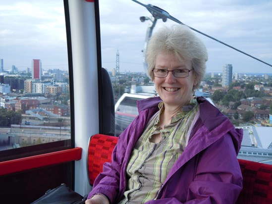 Enjoying the Emirates Air Line, Greenwich, London 