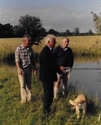 Chris, John and Iain Campbell fishing at Whistley Waters