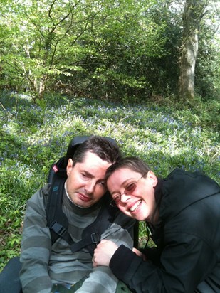 At peace in the bluebell filled woods
