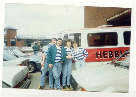 Ian on way to wembley with sister