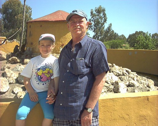 Grandad and Sophie in Javea, Spain