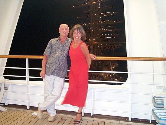 Ron and Christine on a cruise 