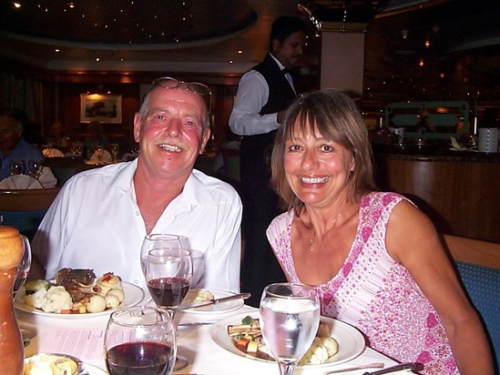 Ron and Christine on the cruise ship
