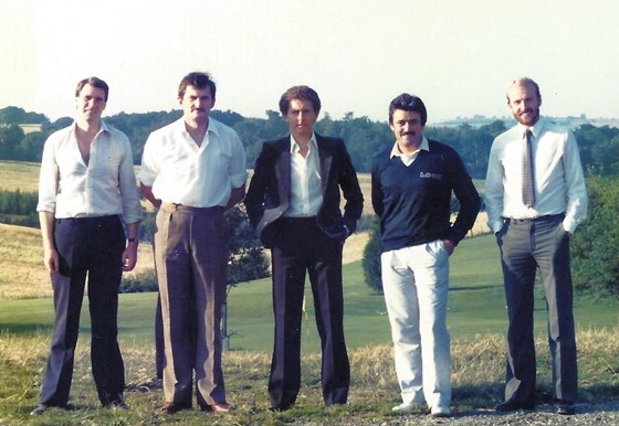 1982 ? L-R: Cliff somebody from Middlesborough; SWG, Ian May, Phil Kirton, David Sidwell