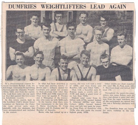 Dumfries Weightlifters Lead Again