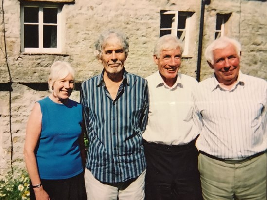 Brian (second left) with sister Celia and brothers Frank and David