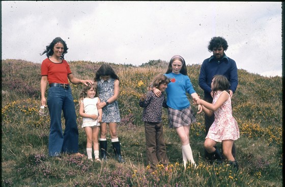 Ireland, about 1970, with Barbara (left) and assorted daughters and friends