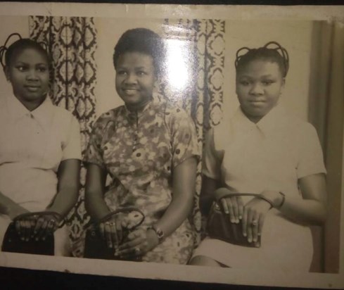With Elder Sister, Ifeayin Nwaelene and Late younger Sister, Obi Onichabo