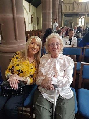 Mum and I at the Christening of Charlotte (Lee & Brigids 2nd Daughter), at St. Alban's Church Wallasey. 2019.