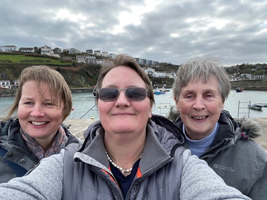 Mevagissey with mum and Lorna 