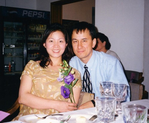 Suong (pregnant) with husband Arley