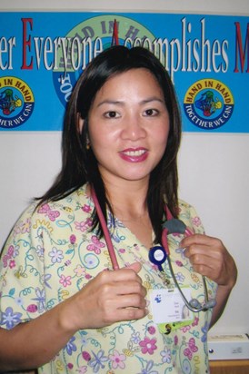 Suong at work (nurse)