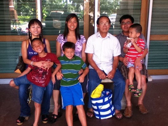 Suong and her family on vacation, the Bahamas, c. 2011