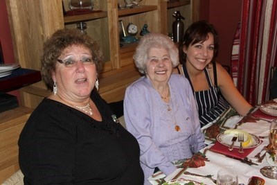 Cathy with grand-daughter Deborah and daughter-in-law Carol
