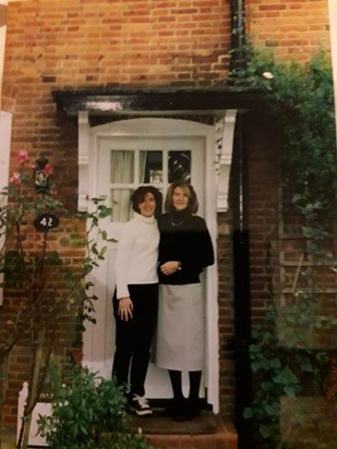 Paddy and Katie on the doorstep of Asmuns Hill, shortly after Paddy bought the house c.19 years ago