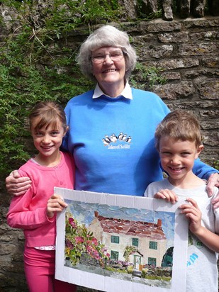 2011; One of Betty's many summer art projects with Annabel and James. Fond memories!