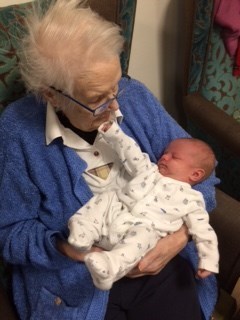 Catherine with Great Grandson, Paul