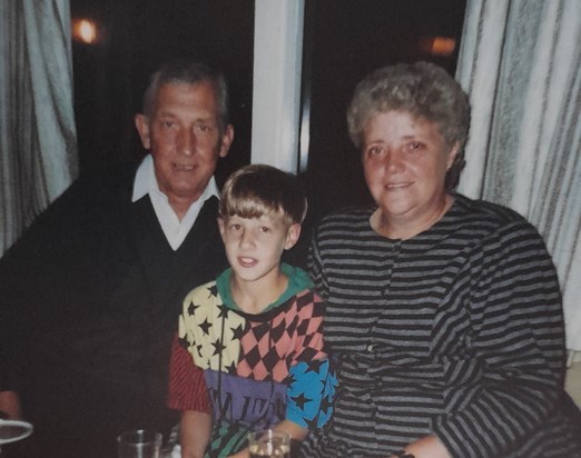 Philip with adopted nan and grandad Ernest and Margaret 