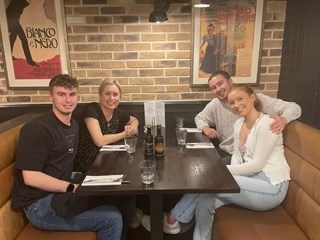 Dinner in Edinburgh with the Harry, the Elliot, and the Faye