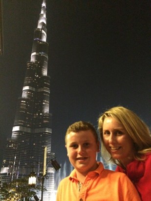 Mum and me at the Burj Khalifa