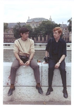 Gordon & George musing on the Left Bank - July 1970