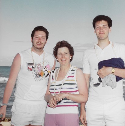 Earl, Tom and Mum in Hawaii. Mid-1980's.