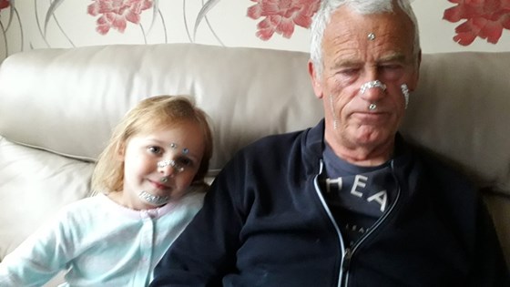 Grandad & Isla having a ‘make over’ xxx