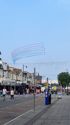 Even organised the Red Arrows for Dad